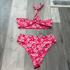 SHEIN Pink Floral Bikini Set